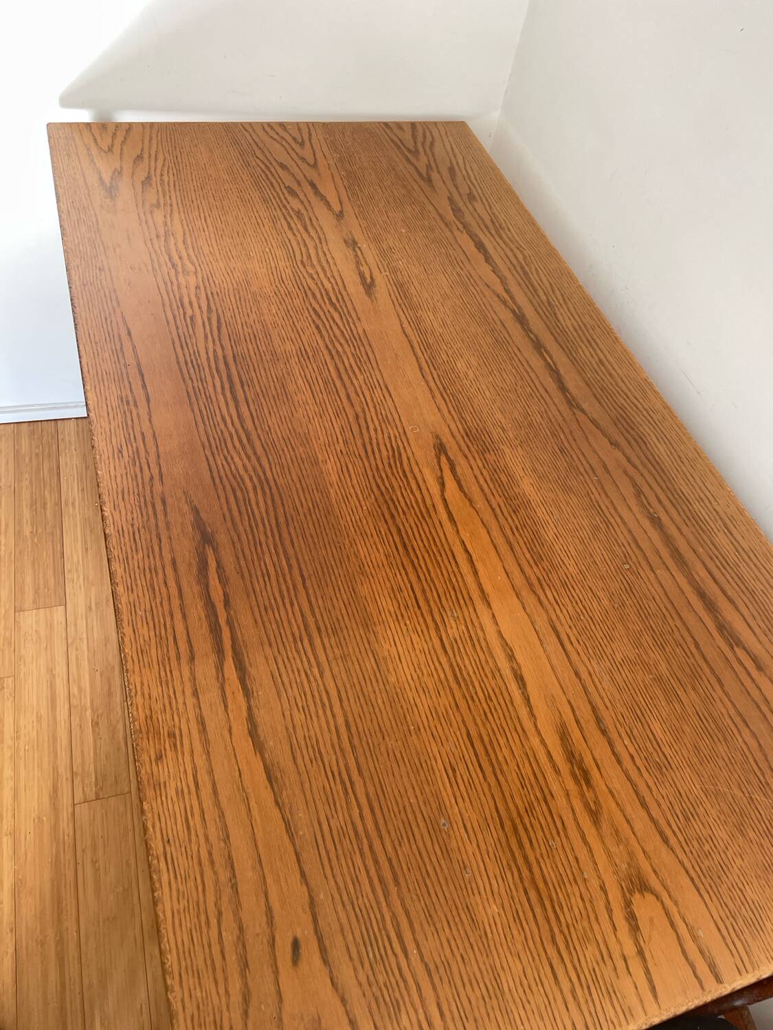 Teak and steel desk