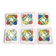 Set of Six Vintage Square Hand-Crafted Earthenware Plates by De Simone, Italy