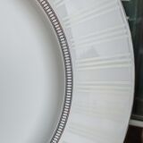 Guy Degrenne serving dish in Limoges porcelain, Venice Day Platinum