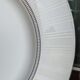 Guy Degrenne serving dish in Limoges porcelain, Venice Day Platinum