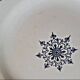 Saint Amand Primax flat plates, blue ironstone with Arabesque decoration.