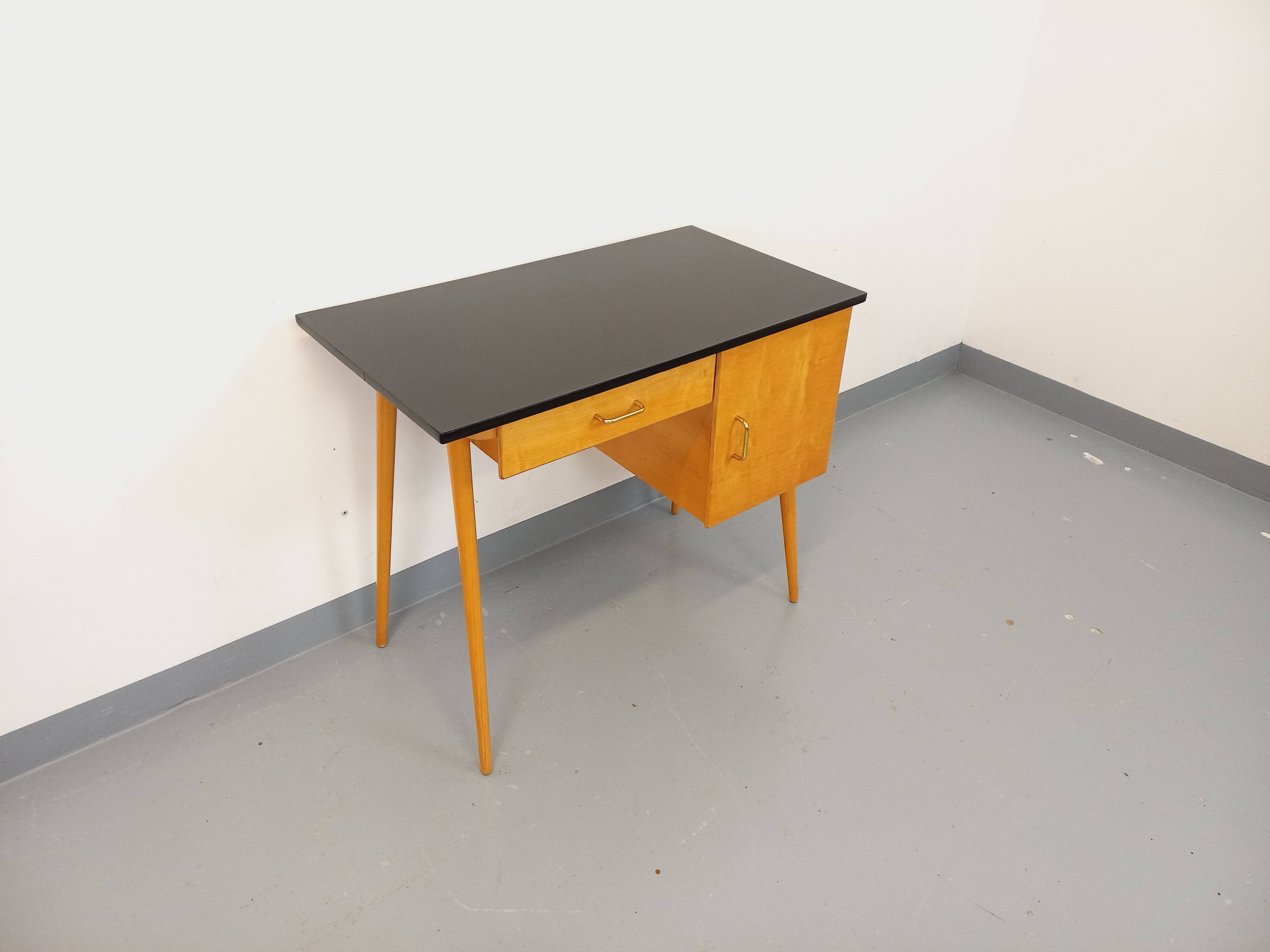 Baumann vintage wooden desk from the 1950s