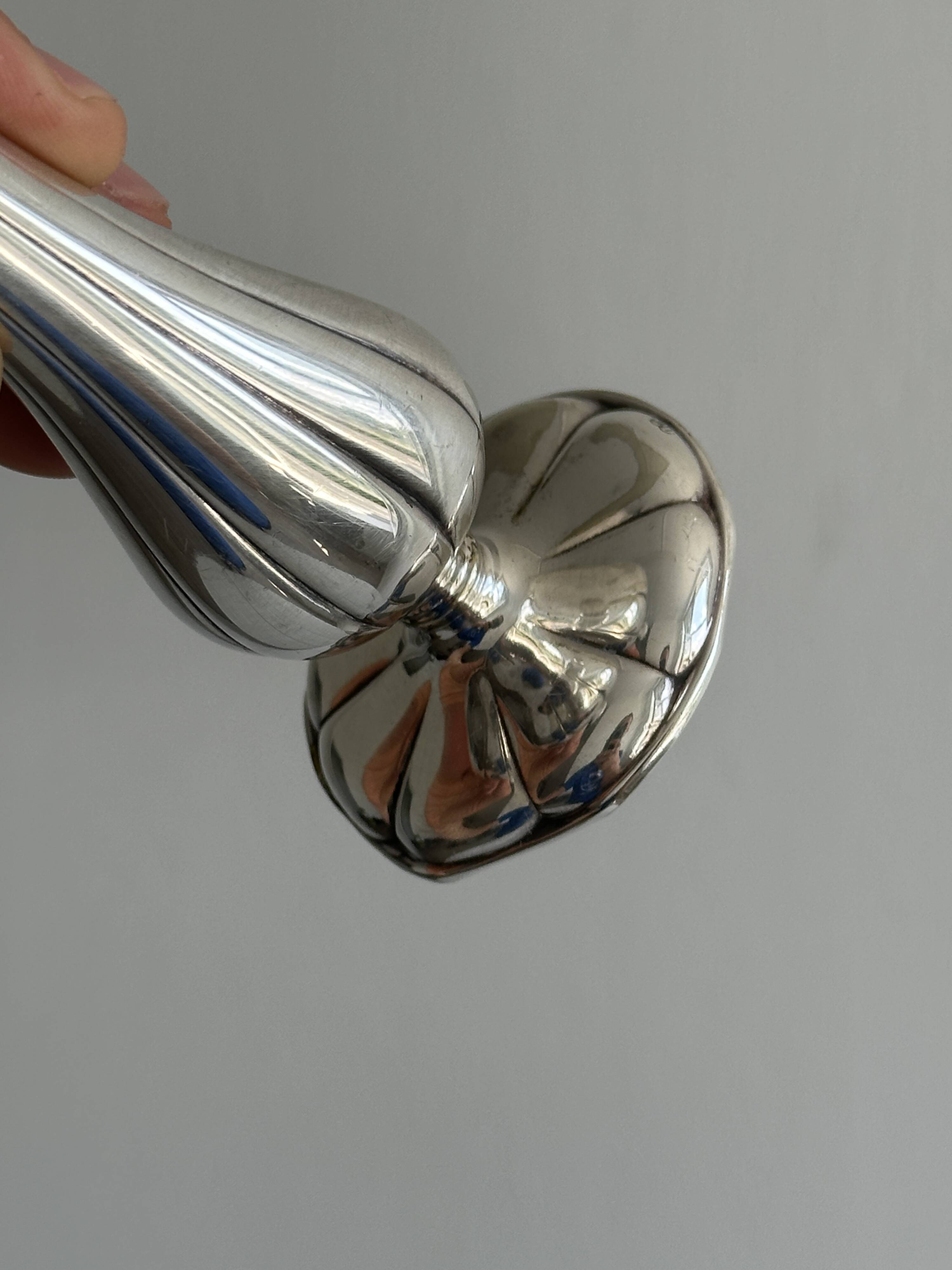 small antique silver-plated metal soliflore