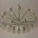Large chromed spider Sputnik lamp with 24 hand-blown ice glass balls from Ott International, Germany, 1960s.