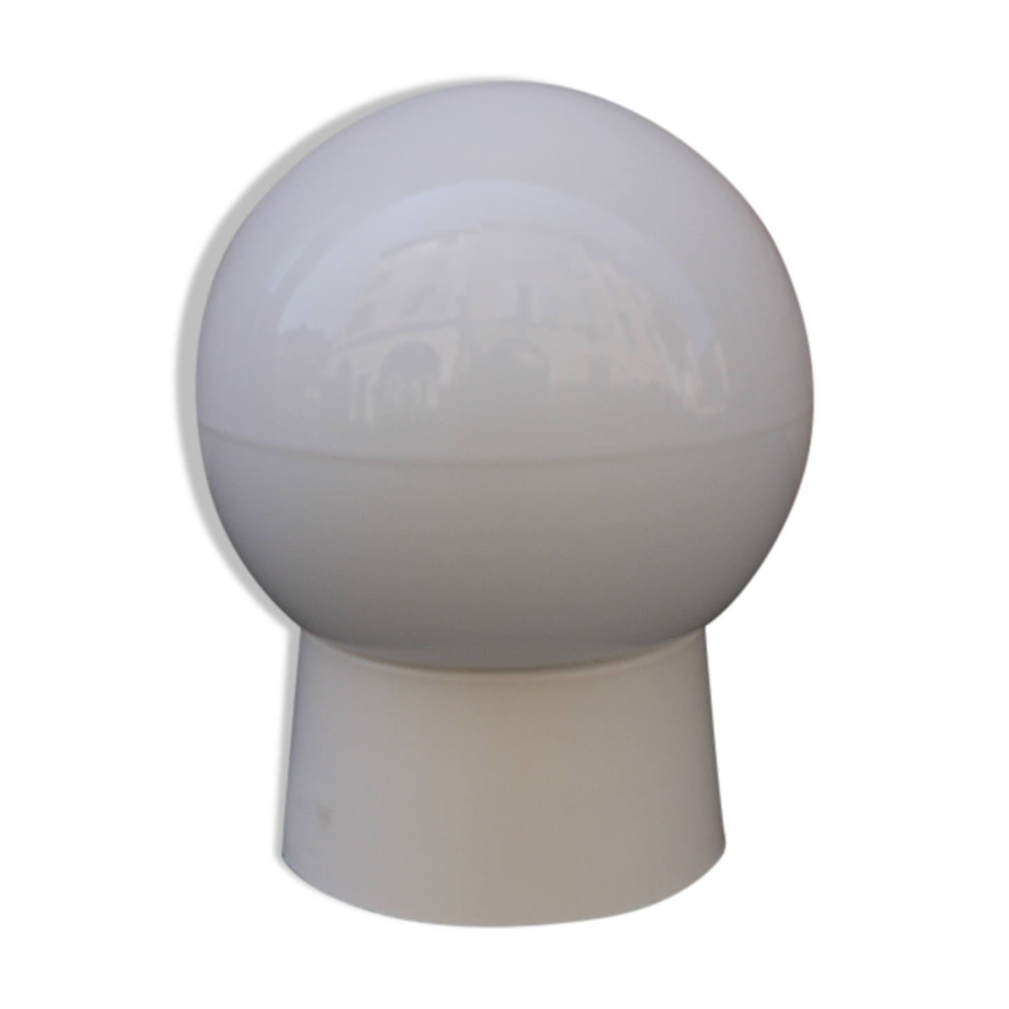 White globe sconce