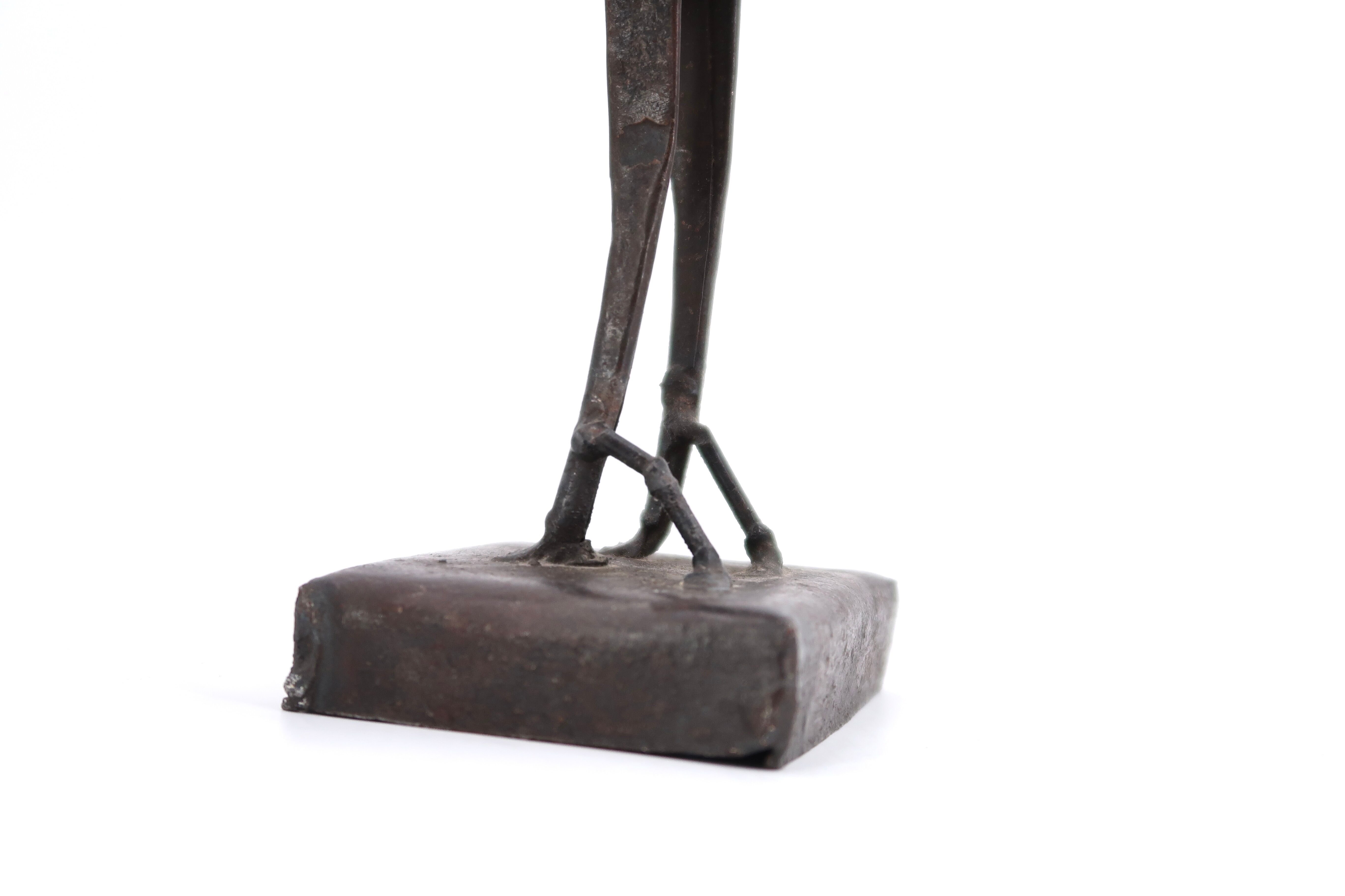 Brutalist metal bird, 80s