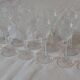 Set of 12 stemmed cut crystal liqueur glasses