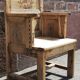Fauteuil, chayère ou trône en bois, début 19ème siècle.