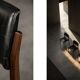 Set of 3 Vintage Mid-Century Danish Modern Rosewood & Black Leather Chairs