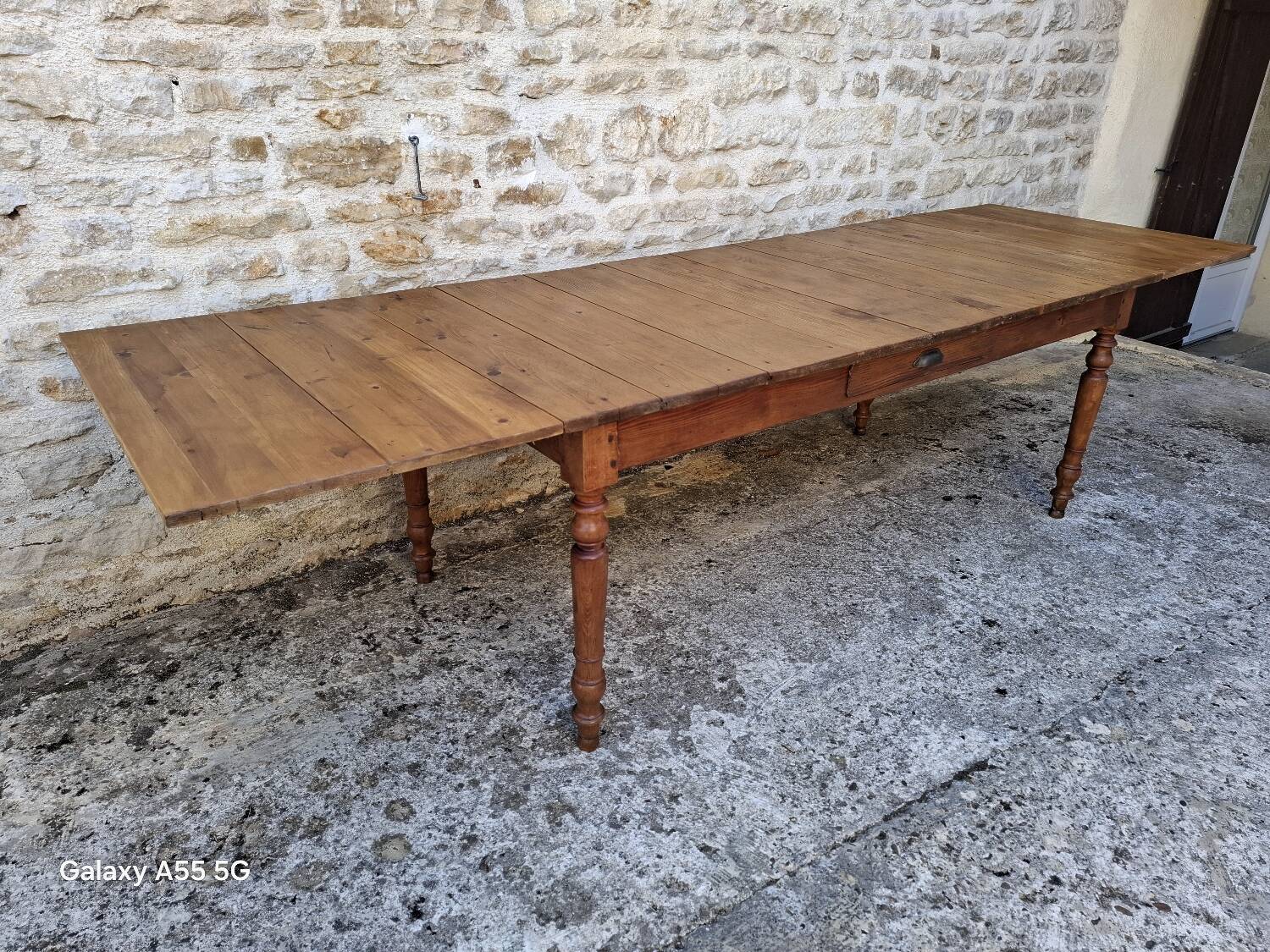 Extendable farmhouse table 285 x 86