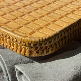 Vintage rattan tray