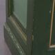 Unique antique green counter / sideboard / side table from the late 19th / early 20th century with a marble top