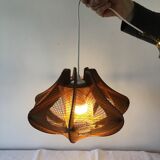 Hanging lamp wood and wire