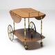 Brass and walnut bar cart by Cesare Lacca