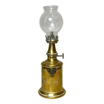 Pigeon lamp with its original globe