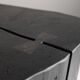 Wabi-Sabi black ebonised wood stool with butterfly joints