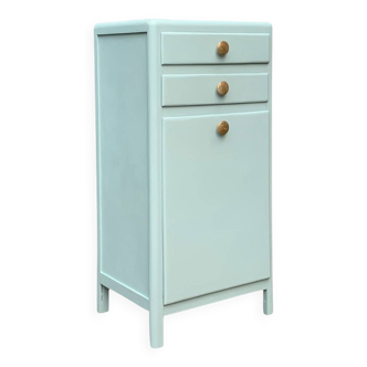 Vintage gray green bathroom chest of drawers