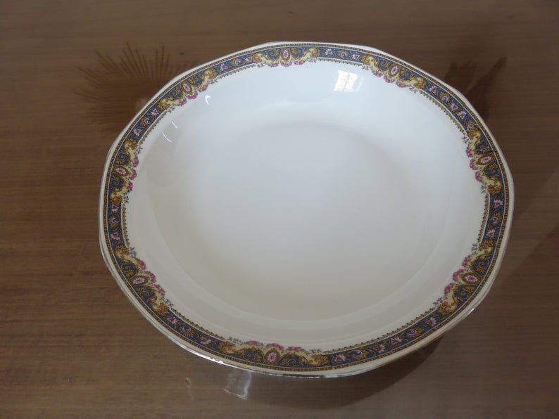 Hollow dish " jean boyer " limoges porcelain, floral pattern 20 years