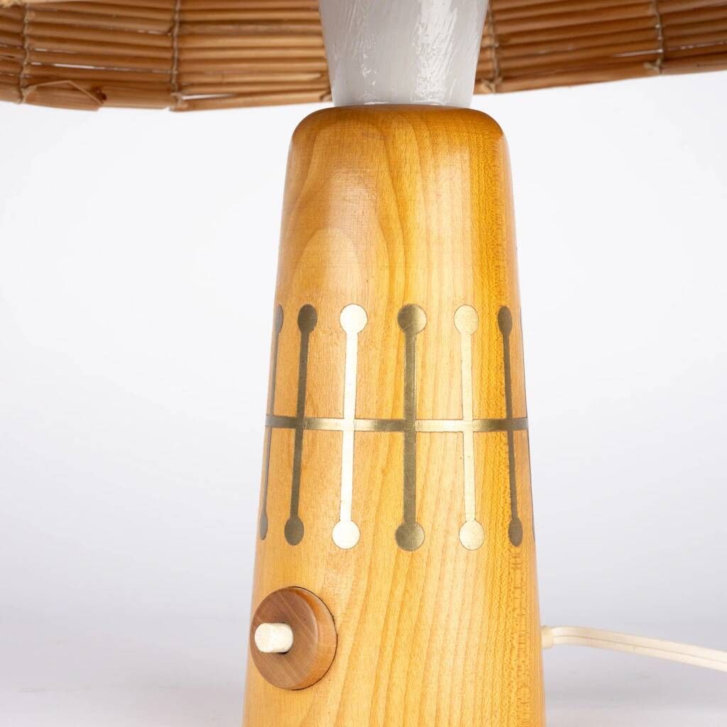 Unique wooden lamp by Stanislav Kučera and manufactured by ÚLUV