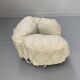 Edra Corbeille Armchair – In ivory white leather
