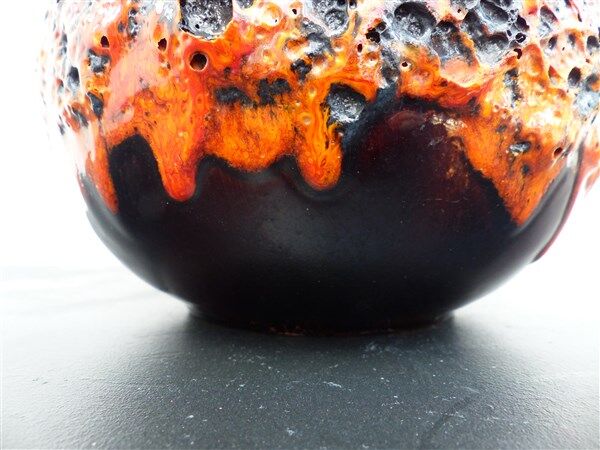 Scheurich West Germany 1960s red lash vase