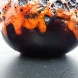 Scheurich West Germany 1960s red lash vase