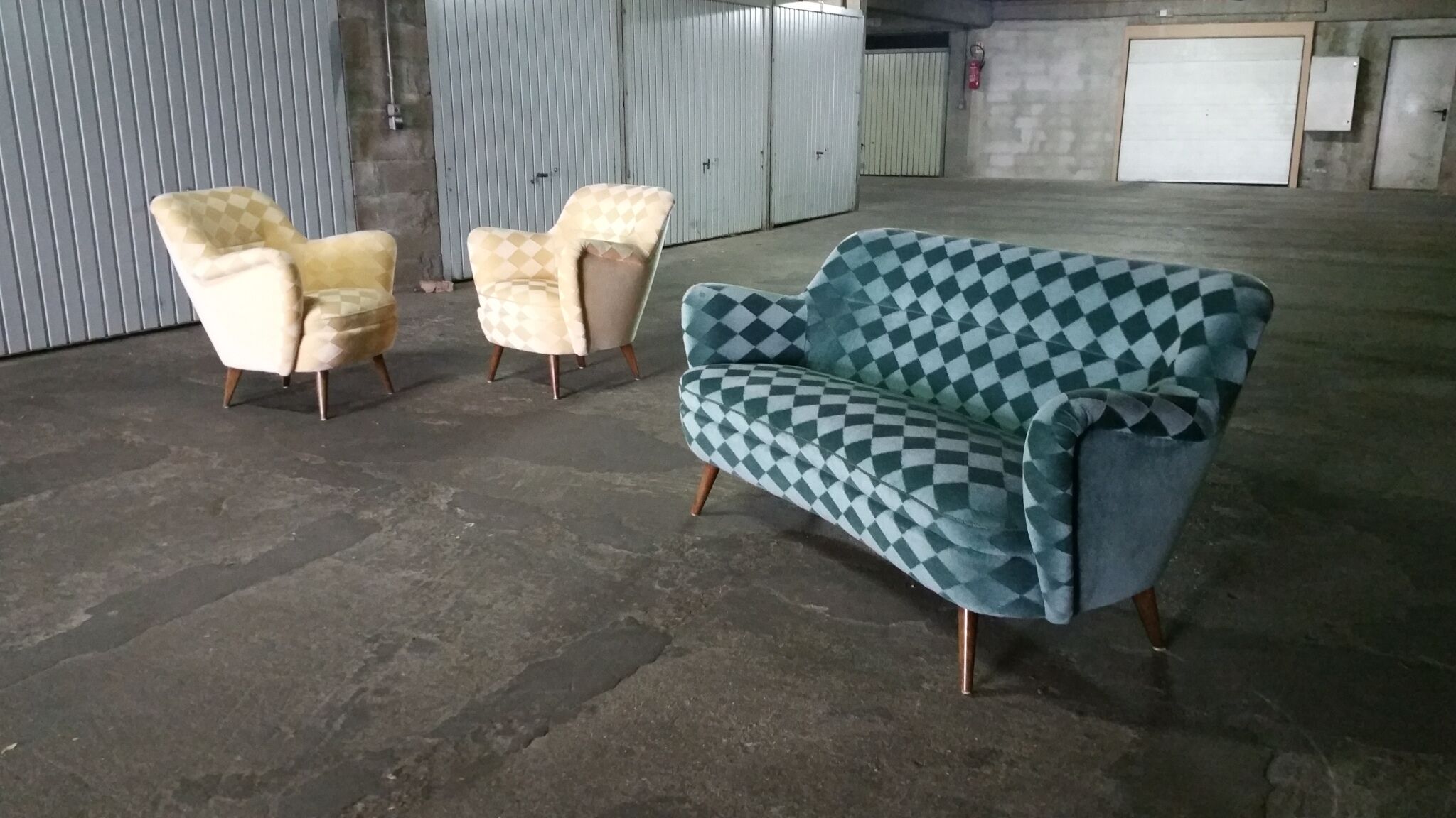 Sofa sofa 'Arc' club organic kidney years 50-60