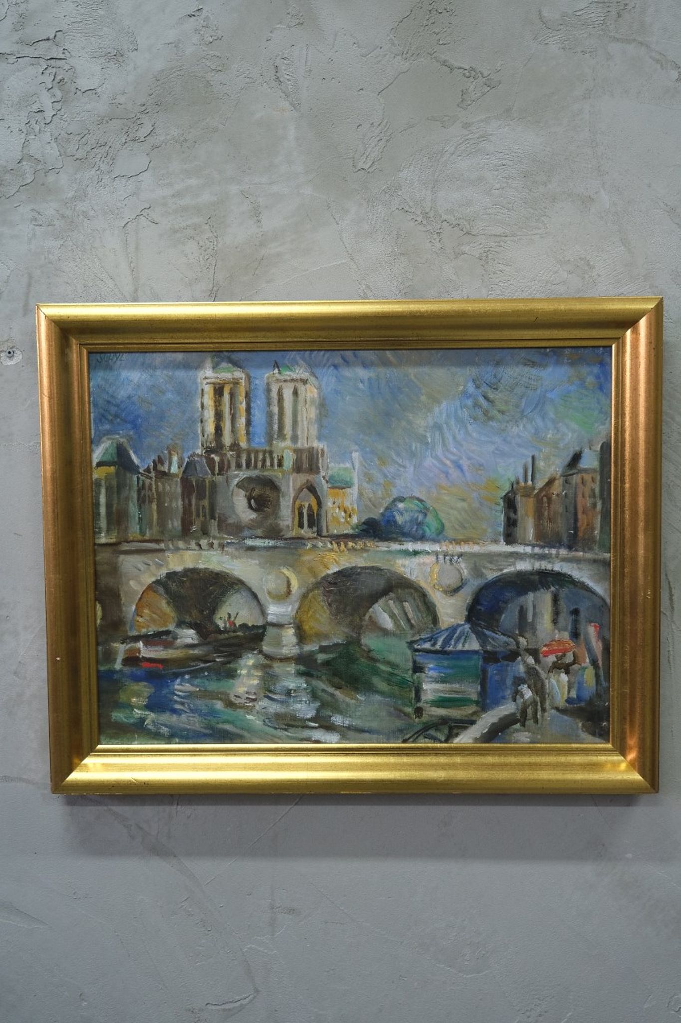 Jules Schyl (1893-1977), Swedish Modern Painting, 1960s, Oil on Canvas, Framed