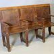3-seater oak church pew