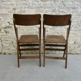 Pair of Baumann folding bistro chairs