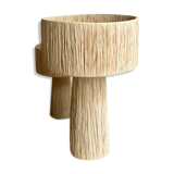 Minimalist bedside lamp raffia size L