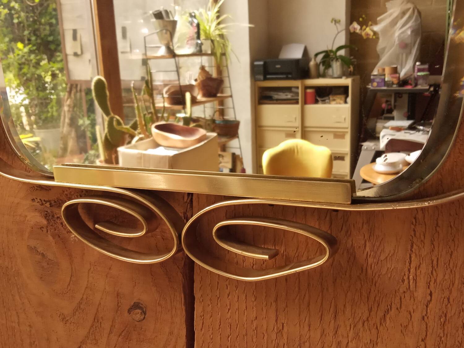 Vintage beveled mirror