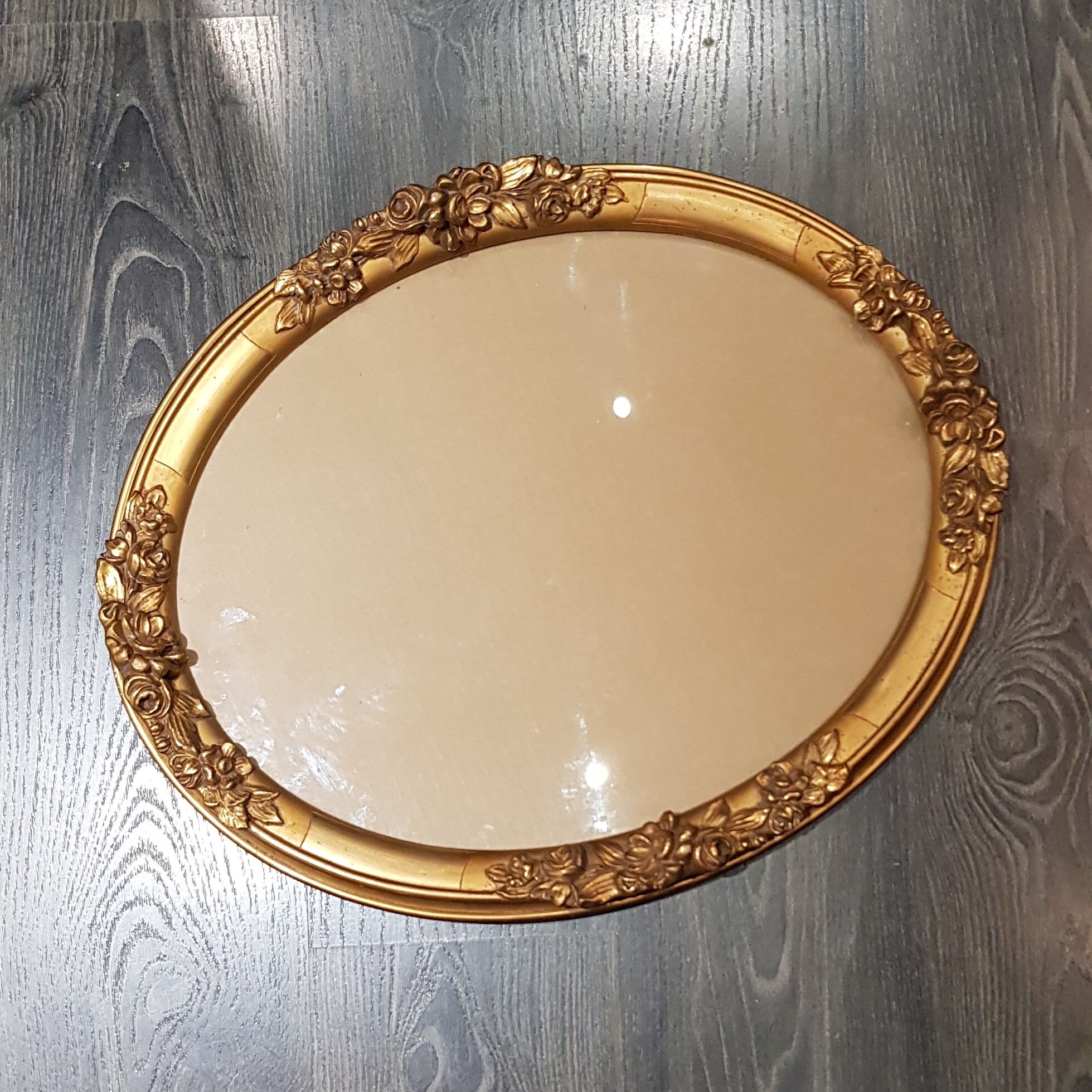 Old photo frame with flower molding