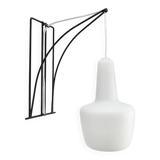 Modernist wall light with metal and glass wire