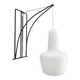 Modernist wall light with metal and glass wire