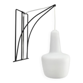 Modernist wall light with metal and glass wire
