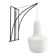 Modernist wall light with metal and glass wire
