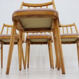 1970s Antonin Suman Beech Dining Chairs, Set of 4