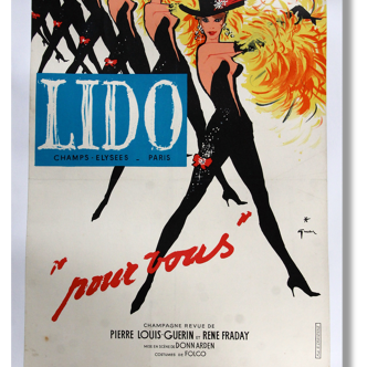 Affiche originale du Lido illustrée par Gruau