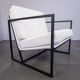 Pair of handmade industrial iron armchairs from the 1970s vintage antique modern antique