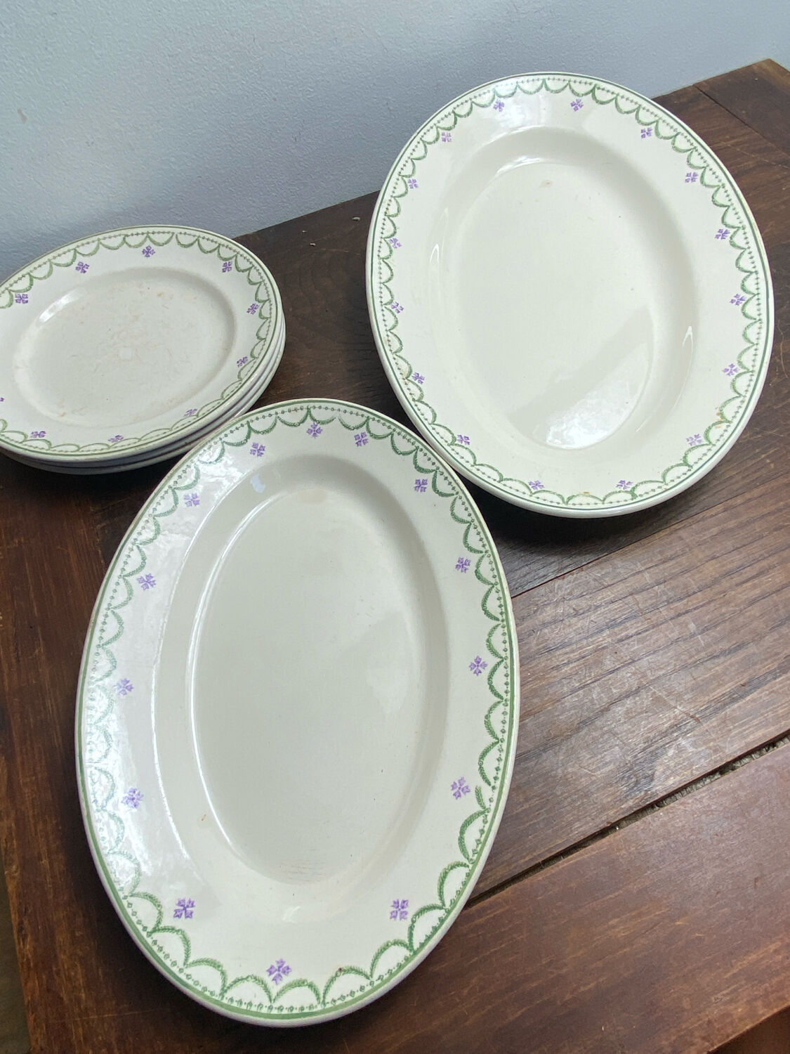 Iron clay dishes, Longwy, Violetta collection