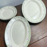 Iron clay dishes, Longwy, Violetta collection