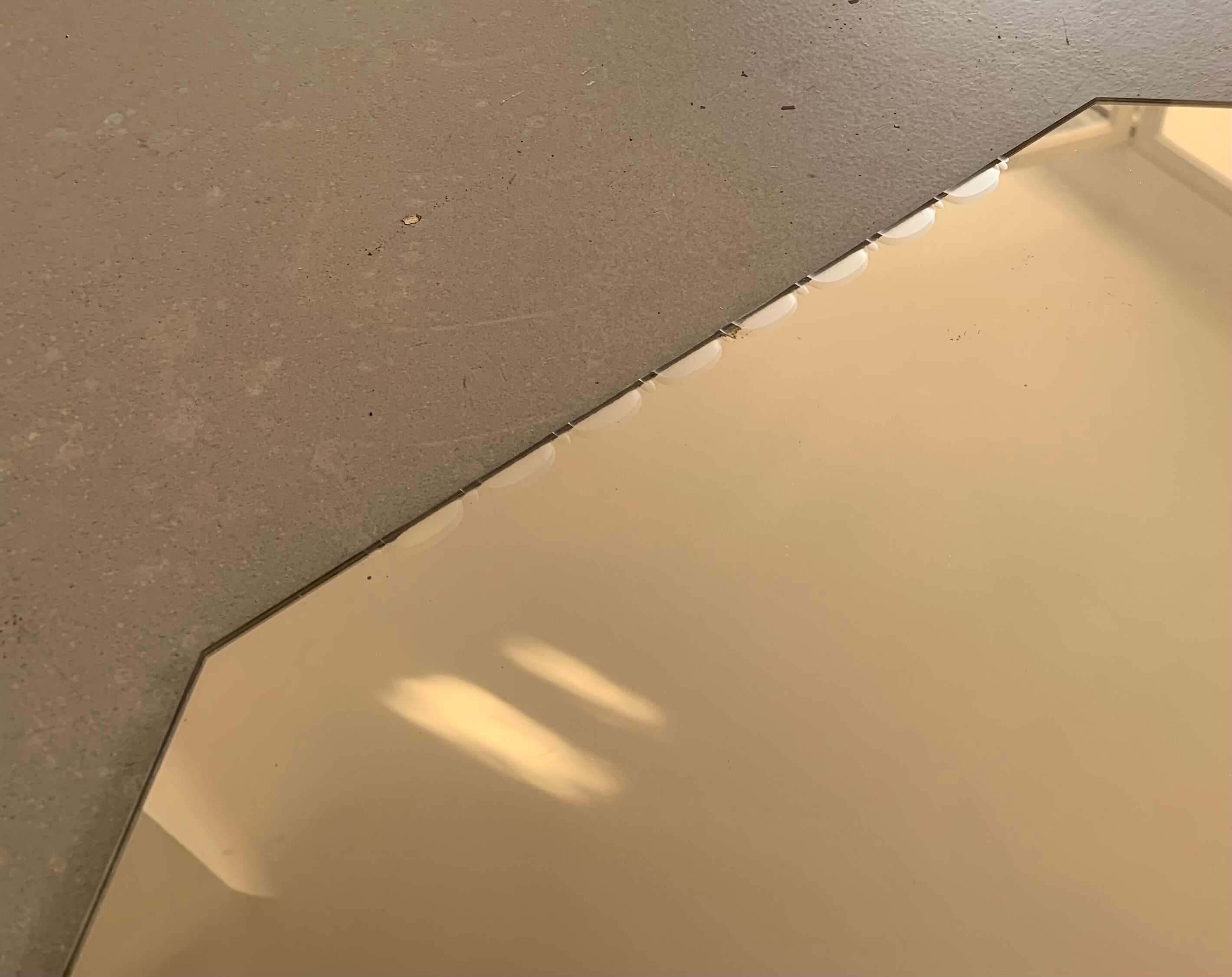 Old beveled wall mirror