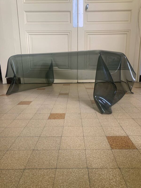 Table basse Plexiglass fumée
