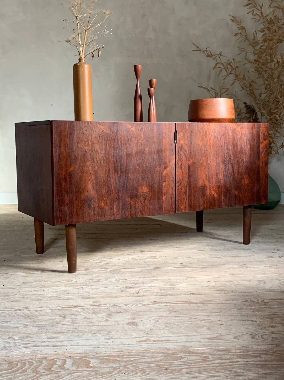 Vintage Scandinavian enfilade in Rio rosewood.