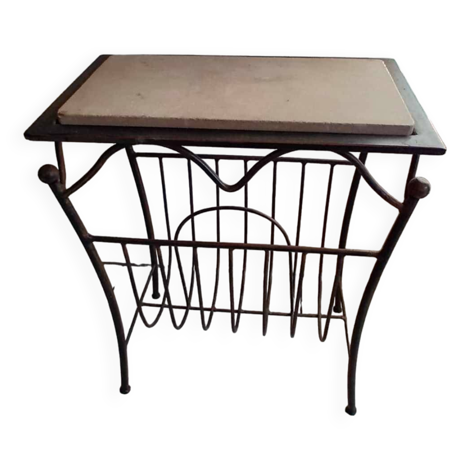 Side table magazine rack 1950s