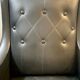2 vintage faux leather armchairs