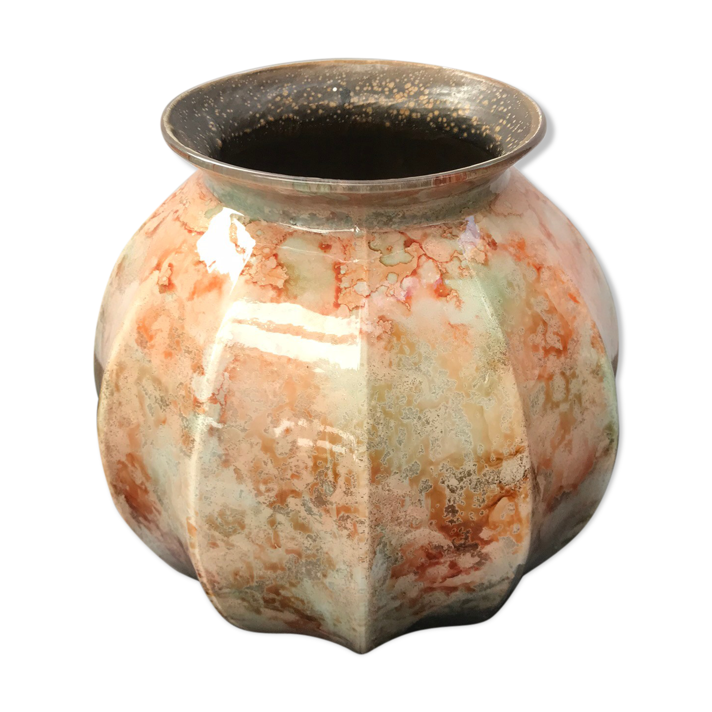 Vintage ceramic ball vase