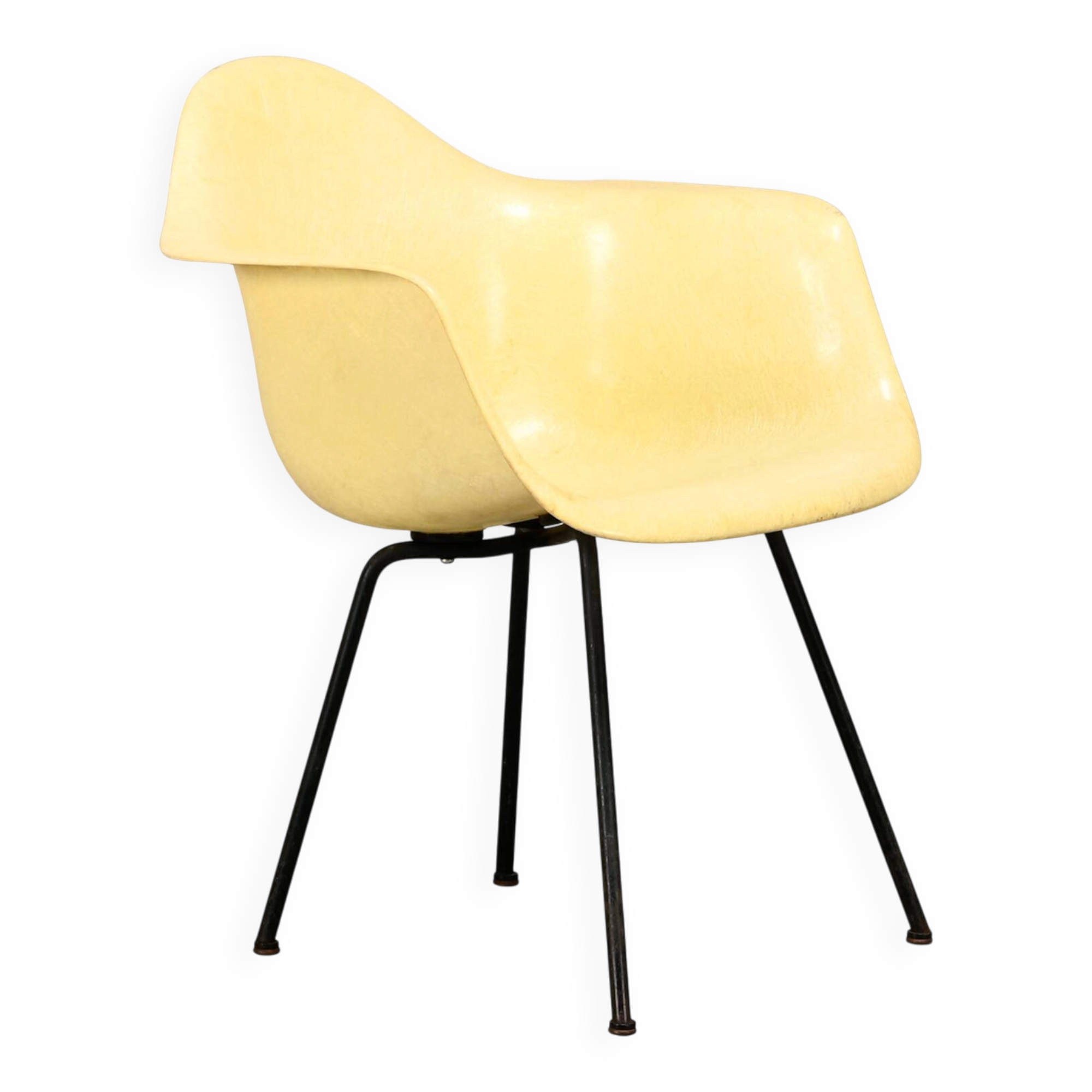 Charles & Ray Eames MAX Parchment rope edge Armchair Herman Miller 1951
