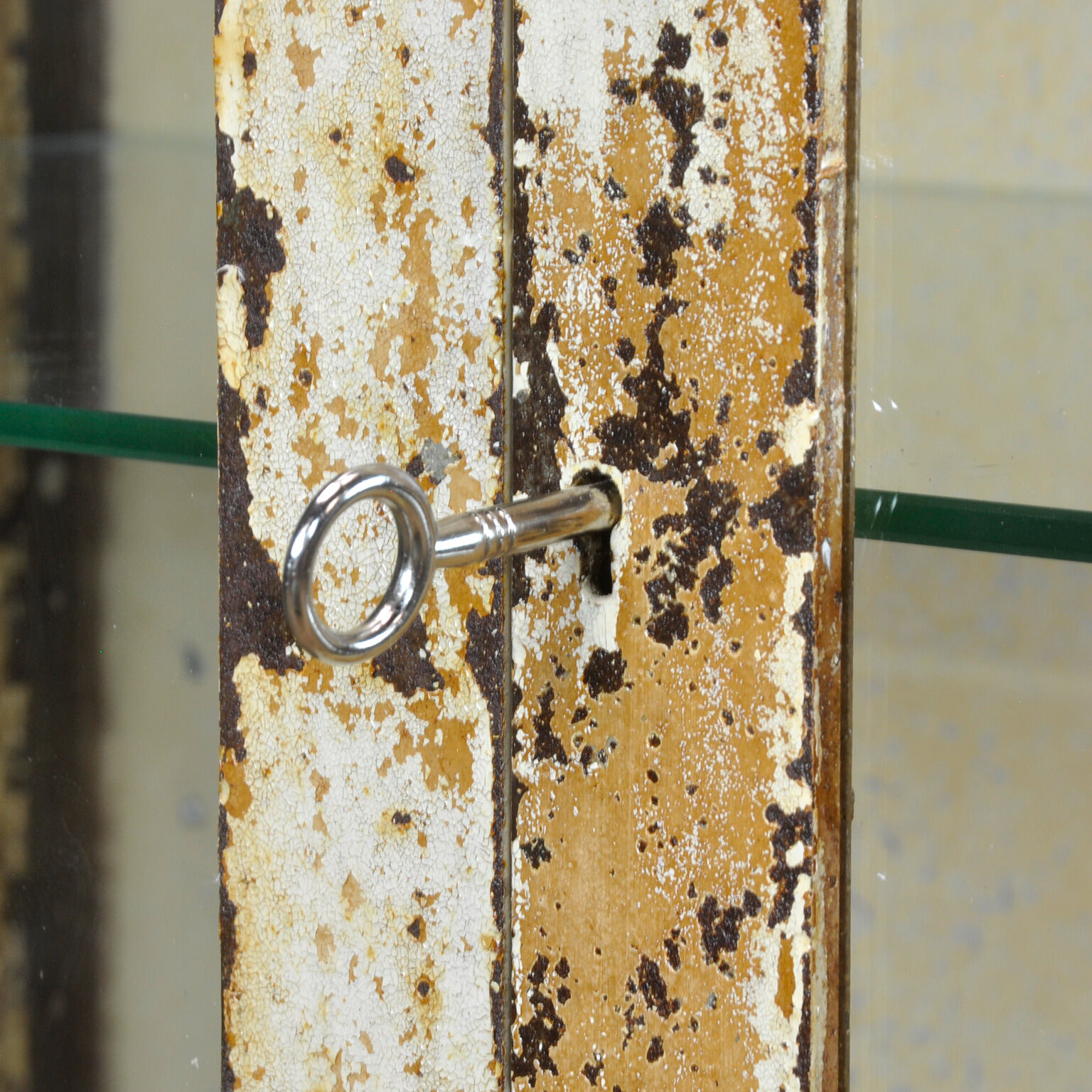 Vintage Steel And Glass Medical Cabinet, 1930's